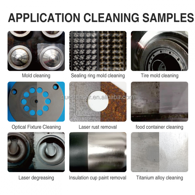 เครื่องทําความสะอาดเลเซอร์ไฟเบอร์กระเป๋าเดินทาง 200w 300w เครื่องกําจัดสนิม 10