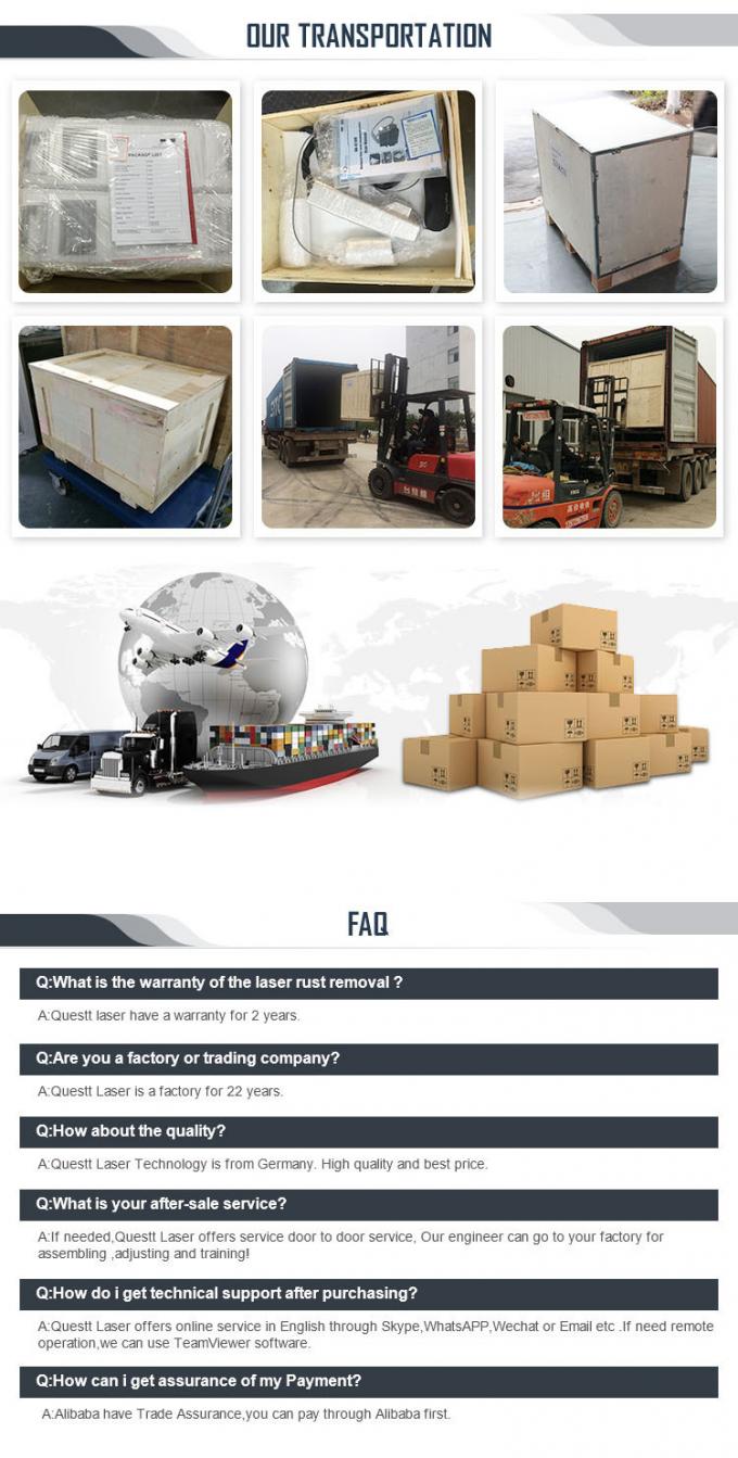 เครื่องทําความสะอาดเลเซอร์ไฟเบอร์กระเป๋าเดินทาง 200w 300w เครื่องกําจัดสนิม 14